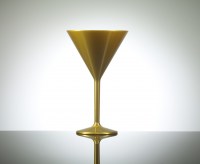 Polycarbonate Plastic Reusable Gold 7oz/200ml Cocktail Martini Glasses